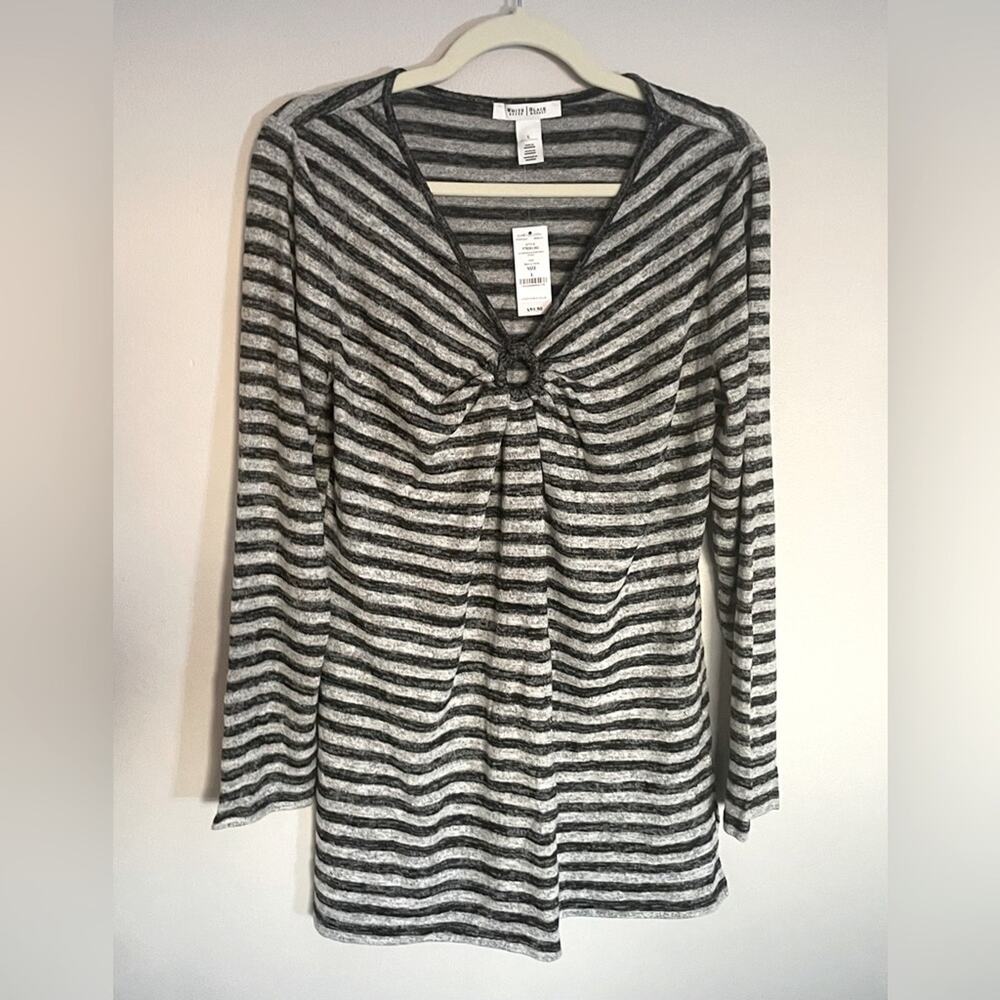 White House Black Market Keyhole Striped Sweater Women’s Large
